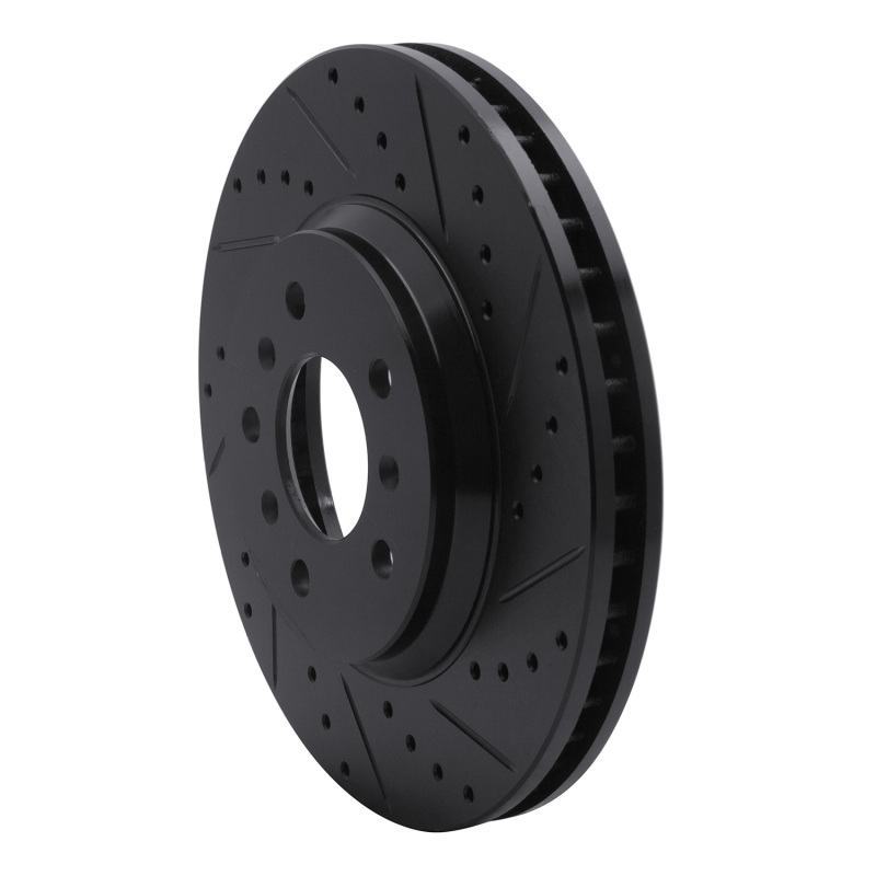 Buick Lucerne Brake Rotor (1) - Front Right - R1 Concepts - Drilled & Slotted - Black - `06-`16